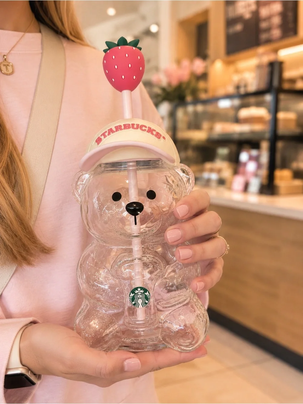 Starbucks Bearista Pink Summer 2026 Limited Edition Ball Cap Strawberry Bear